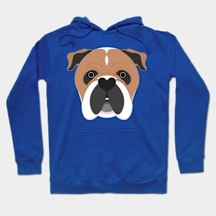 English bulldog red and white Hoodie